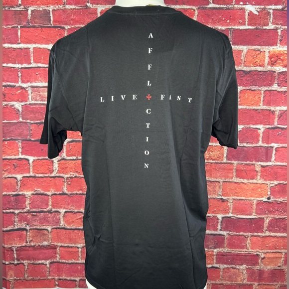 Affliction Black Label Men’s Eagle Rhinestone Short Sleeve T-shirt- XL - NWT - Picture 12 of 15